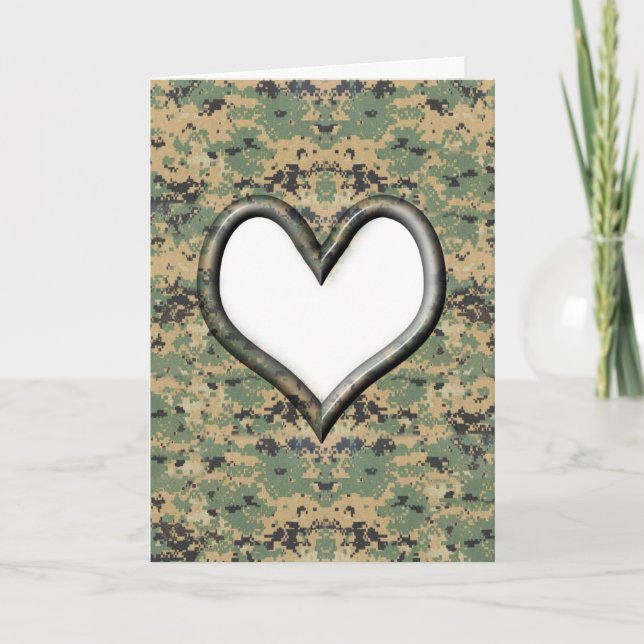 Camo Valentine Card Helgkort (Framsida)