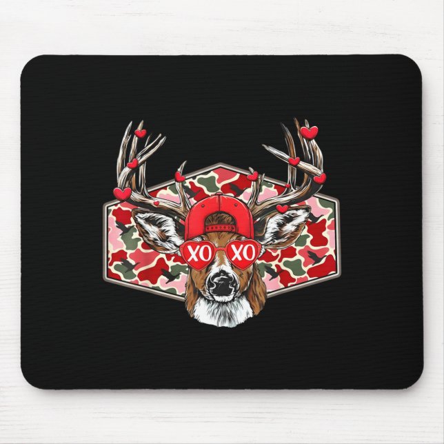 Camo Xoxo Valentine Buck Deer Hunting Season Famil Musmatta (Framsidan)