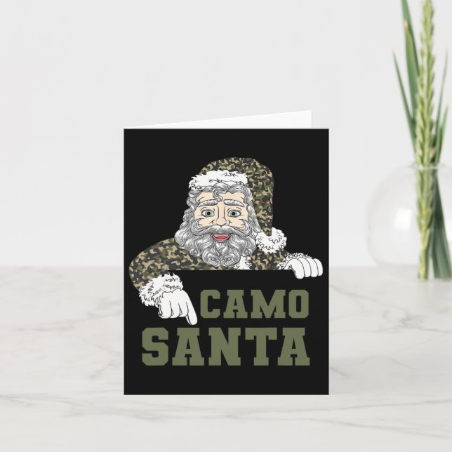 Camoflage jul Jakt Santa Camo Militing Me Kort (Framsida)