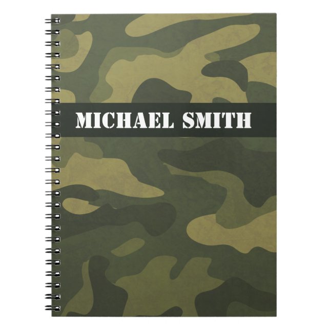 Camoflauge Anteckningsbok Med Spiral (Framsidan)