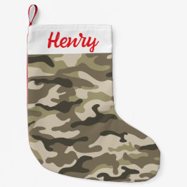 Camoflauge Christmas Stocking - Personalized Name  Liten Julstrumpa