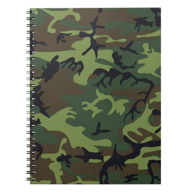 CAMOFLAUGE MÖNSTER ANTECKNINGSBOK (Framsidan)
