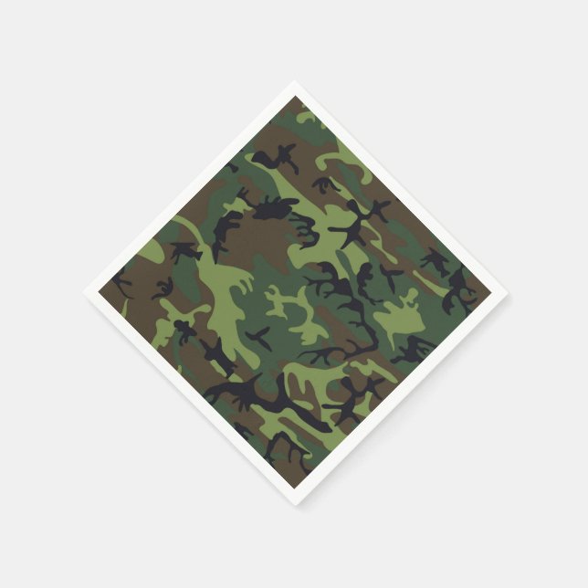 CAMOFLAUGE MÖNSTER PAPPERSSERVETT (Hörn)