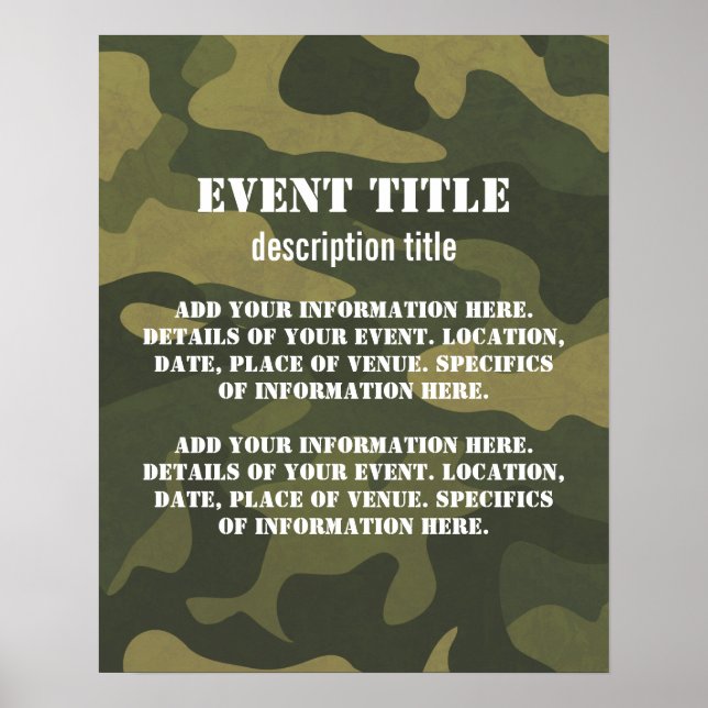 Camoflauge Poster (Framsidan)