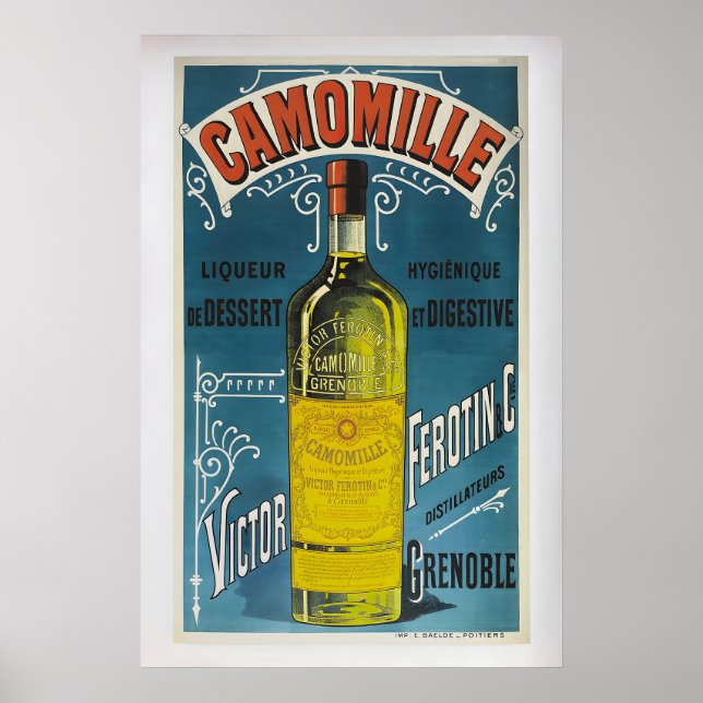 Camomille Liqueur de Dessert Victor Ferotin & Cie Poster (Framsidan)