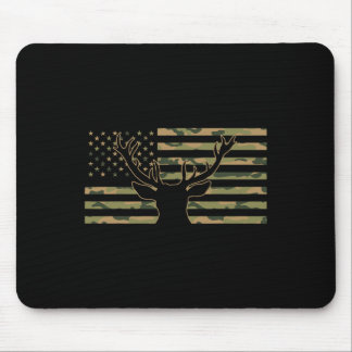 Camouflage American Flagga Antlers Hjort Patriot Musmatta