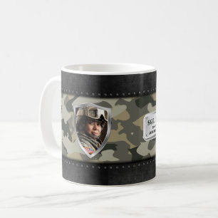Camouflage Anpassade Militärfamiljegåva Kaffemugg