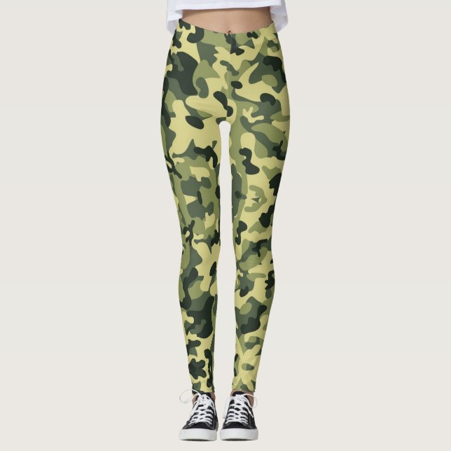 Camouflage Army - Power Yoga Leggings (Framsida)