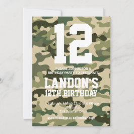 Camouflage Birthday Inbjudan