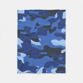 Camouflage Blue Camo Army Mönster Fleecefilt