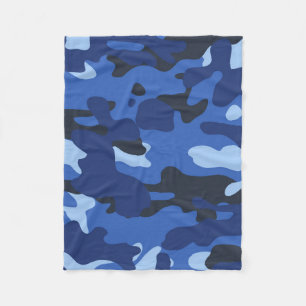 Camouflage Blue Camo Army Mönster Fleecefilt