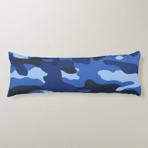 Camouflage Blue Camo Army Mönster Kroppskudde