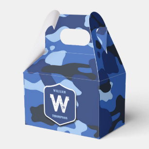 Camouflage Blue Camo Army Mönster Monogram Presentaskar