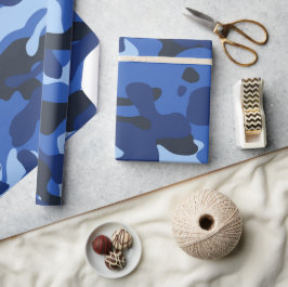 Camouflage Blue Camo Army Mönster Presentpapper