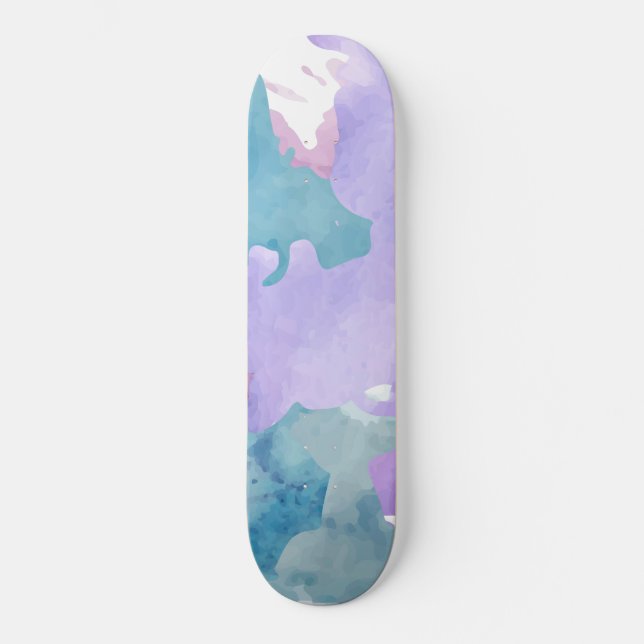 Camouflage Blue Mini Skateboard Bräda 18,5 Cm (Framsida)