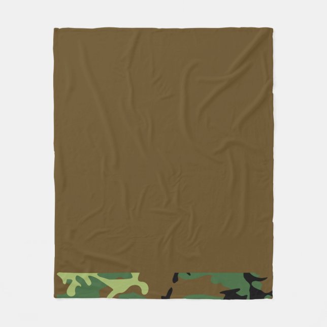 Camouflage Brown Fleece Blanket (Framsidan)