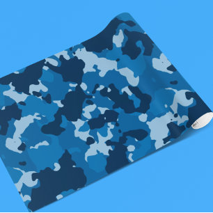 Camouflage Camo Blue Navy Milial Presentpapper