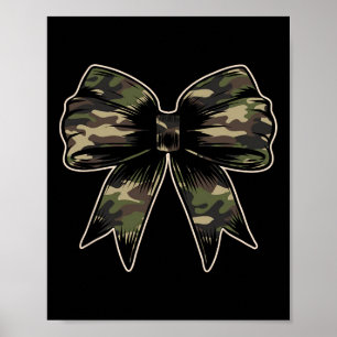 Camouflage Camo Bow Camo Coquette Bow Hunting Wome Poster