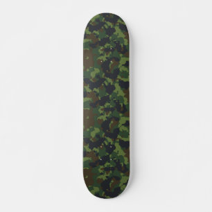 Camouflage Camo Brown Grönt Army Woodland Mini Skateboard Bräda 18,5 Cm