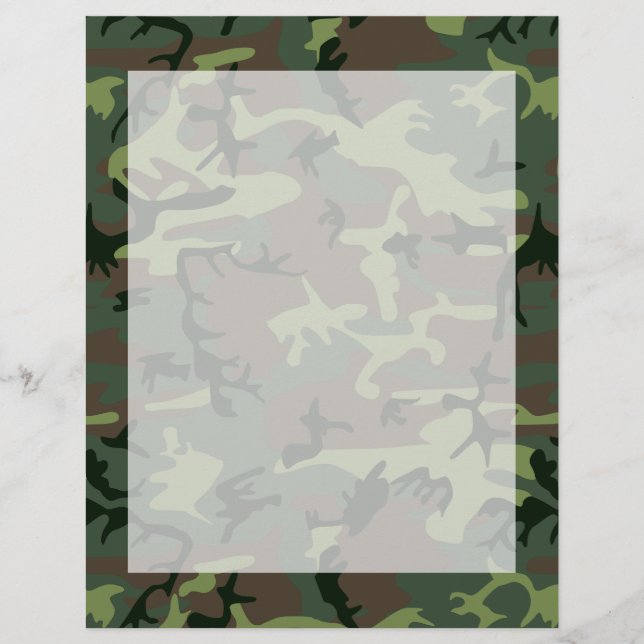 Camouflage Camo Grönt Brown Mönster (Framsida)