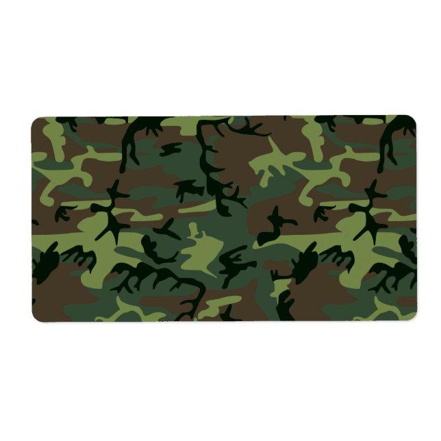 Camouflage Camo Grönt Brown Mönster Fraktsedel (Framsidan)