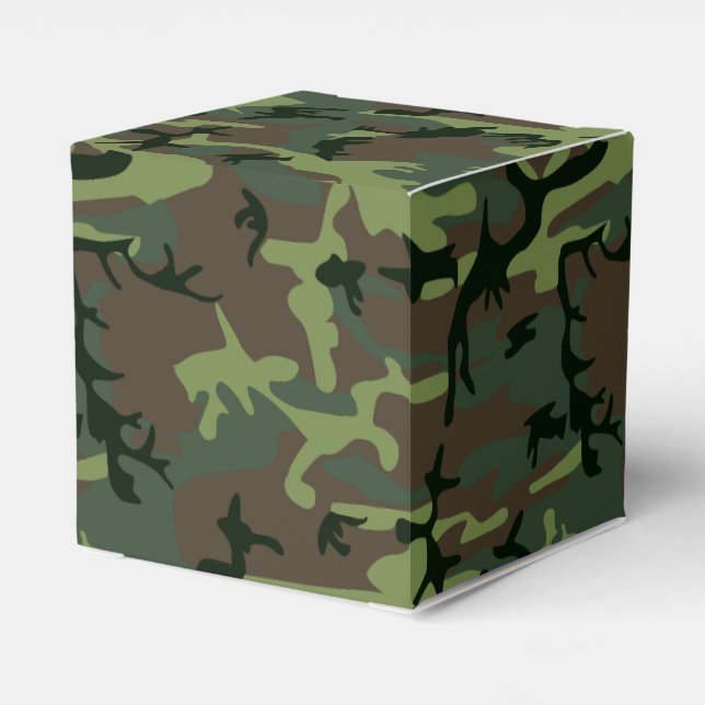 Camouflage Camo Grönt Brown Mönster Presentaskar (Baksidan Sidan)