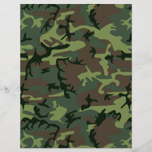 Camouflage Camo Grönt Brown Mönster Reklamblad