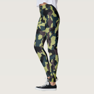 Camouflage Camo Grönt Militära skogarmén Leggings
