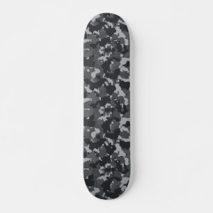 Camouflage Camo Urban Black grått Mini Skateboard Bräda 18,5 Cm
