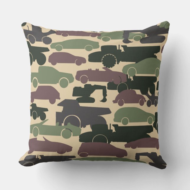 Camouflage Cars Kudde (Framsida)