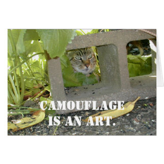 Camouflage Cat Hälsningskort