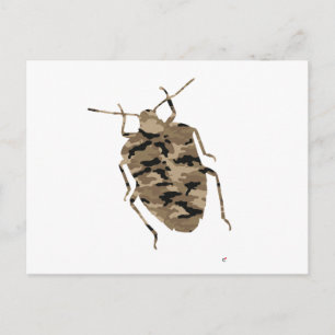 Camouflage Cockroach Silhouette Vykort