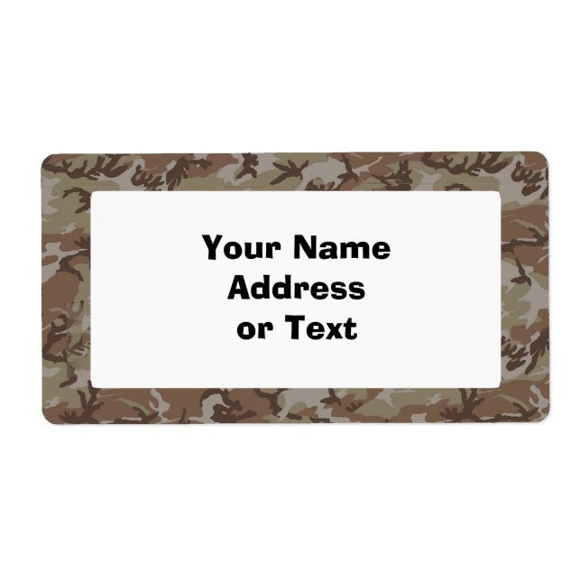 Camouflage Desert Fraktsedel (Framsidan)