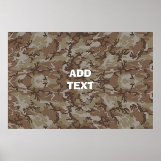 Camouflage Desert Poster