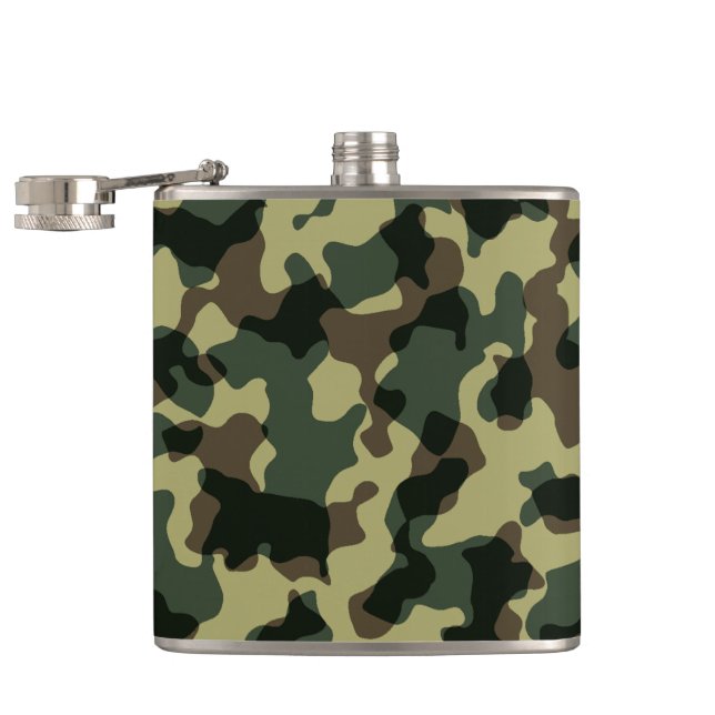 Camouflage Design Top Hip Camo Whiskey Fickplunta (Öppnad)