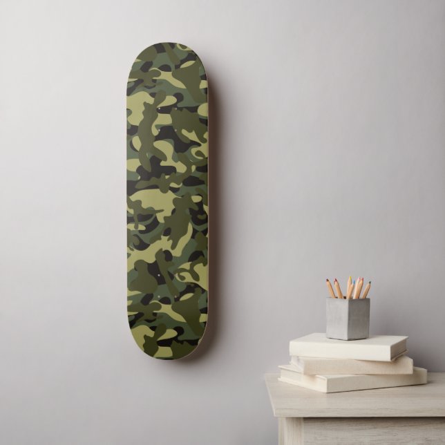 Camouflage Euro Vår Mini Skateboard Bräda 18,5 Cm (Väggkonst)