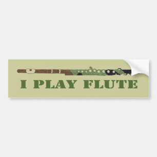 Camouflage Flute Bildekal