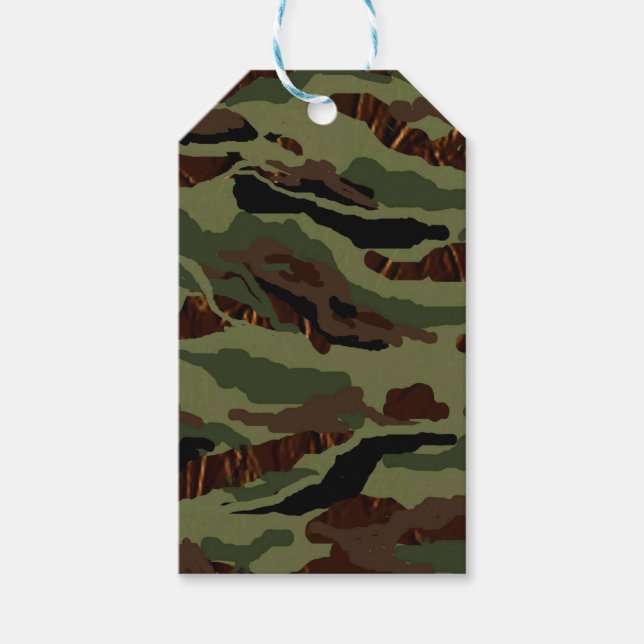 Camouflage Fullt Mönster Presentetikett (Framsidan)