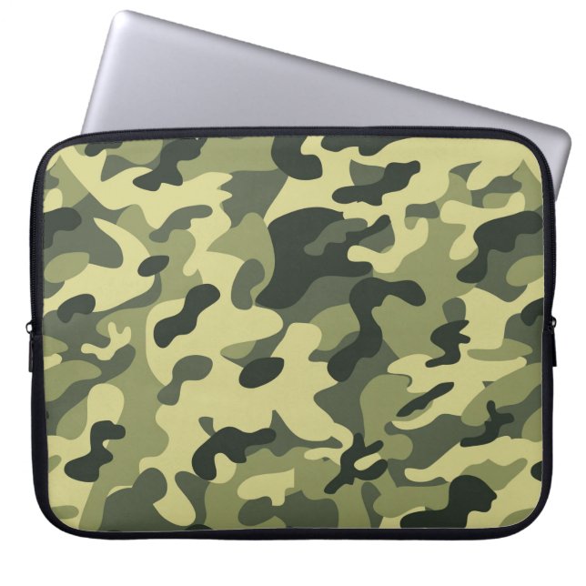 Camouflage Grönt Army Laptop Fodral Sleeve (Framsidan)