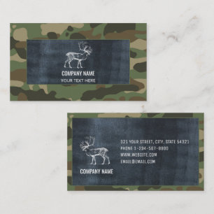 Camouflage Grönt Camo Army Exdoor Supplies Visitkort