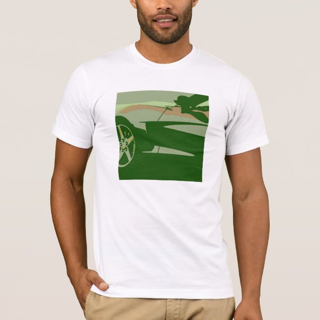Camouflage Grönt Corvette T-shirt (Framsida)