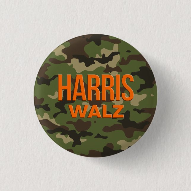 Camouflage Harris Walz 2024 Knapp (Framsida)