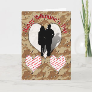 ♥ Camouflage Heart ♥ Alla hjärtans dag Helgkort
