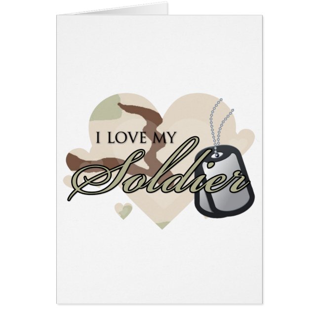 Camouflage Heart Hälsningskort (Framsidan)