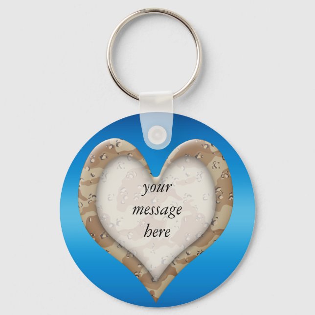 Camouflage Heart Nyckelring (Framsida)