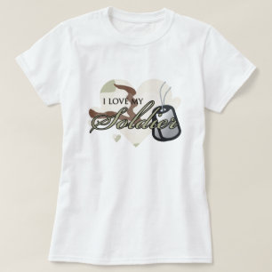 Camouflage Heart T Shirt