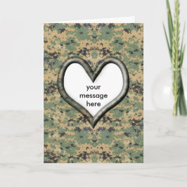 Camouflage Heart - Valentine Helgkort