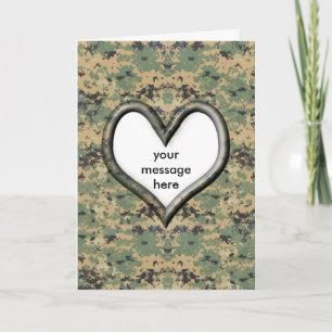 Camouflage Heart - Valentine Helgkort