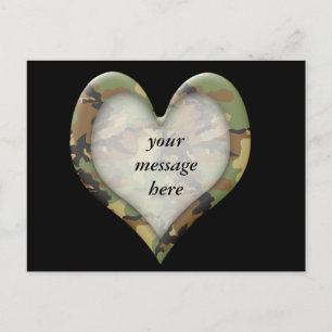 Camouflage Heart Vykort