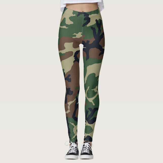 Camouflage Jah Army - Power Yoga Leggings (Framsida)